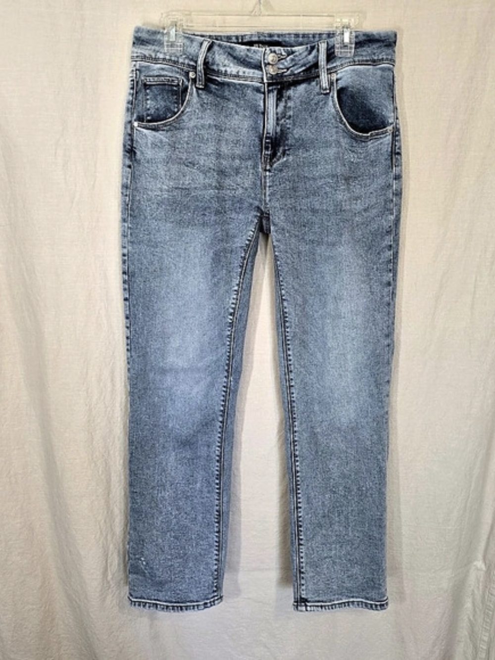 Hudson Light Wash Slim Straight Flap Pocket Jeans Size 10